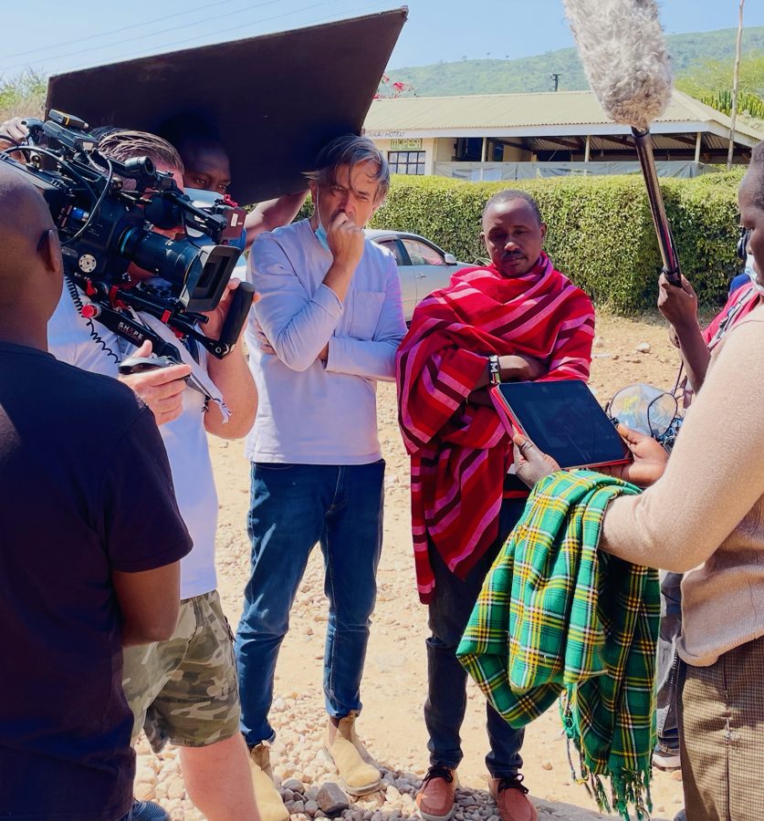 Filming on location, Tanzania